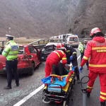 Accident cu patru mașini pe DN7: Trafic blocat și o persoană rănită
