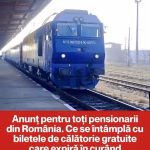 Anunț pentru toți pensionarii din România. Ce se întâmplă cu biletele de călătorie gratuite care expiră în curând