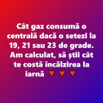 Cât gaz consumă centrala la 19°C, 21°C sau 23°C: estimări și impact pe factură pentru un apartament de 50 mp