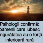 Specialiștii în psihologie spun că oamenii care apreciază singurătatea dețin o putere interioară aparte.