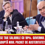 Se taie salariile cu 10. Guvernul adoptă noul pachet de austeritate