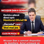 Nicușor Dan a semnat dispoziția de demitere. Actul urmează să fie publicat în Monitorul Oficial