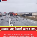 Un bărbat de 33 de ani și-a pierdut viața după ce mașina pe care o conducea s-a izbit violent de o autoutilitară pe DN 1 în Sibiu
