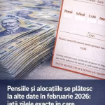 Se schimbă datele de plată pentru pensii și alocații în februarie. Zilele exacte când intră banii pentru milioane de români