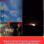 Panică în Tulcea! O dronă s-a prăbușit și a provocat un incendiu lângă Parcheș. Aeronave F-16, ridicate de la sol