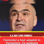 Femicidul a fost adoptat în Parlament. Ce pedepse prevede noua lege