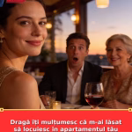 Dragă îți mulțumesc că m-ai lăsat să locuiesc în apartamentul tău fără chirie timp de cinci ani.