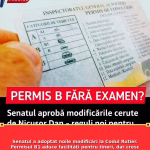 Senatul a adoptat noile modificări la Codul Rutier. Permisul B1 aduce facilități pentru tineri, dar cresc condițiile pentru categoriile moto