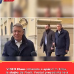 VIDEO Klaus Iohannis a apărut în Sibiu, la slujba de Florii. Fostul președinte le-a transmis un mesaj românilor