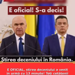 E OFICIAL, știrea deceniului a venit în urmă cu 13 minute! Toți cetățenii trebuie să o afle neapărat. Scad…