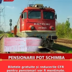 Biletele gratuite și reducerile CFR pentru pensionari vor fi menținute. Anunțul Ministerului Transporturilor