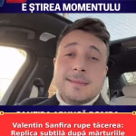 Valentin Sanfira rupe tăcerea: Replica subtilă după mărturiile dureroase ale Codruței Filip