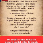 Un copil a spus adevărul despre bunici chiar la masă. Reacția familiei este de neuitat
