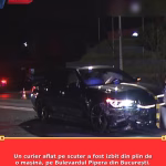 Un curier aflat pe scuter a fost izbit din plin de o mașină, pe Bulevardul Pipera din București. Victima a ajuns de urgență la spital