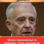 Știrea momentului în România Criză economică majoră