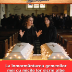 La înmormântarea gemenilor mei cu micile lor sicrie albe stând chiar în fața mea