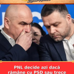 PNL decide azi dacă rămâne cu PSD sau trece în opoziție
