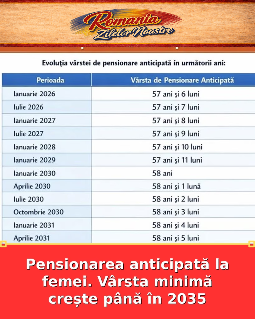 Pensionarea anticipată la femei. Vârsta minimă crește până în 2035