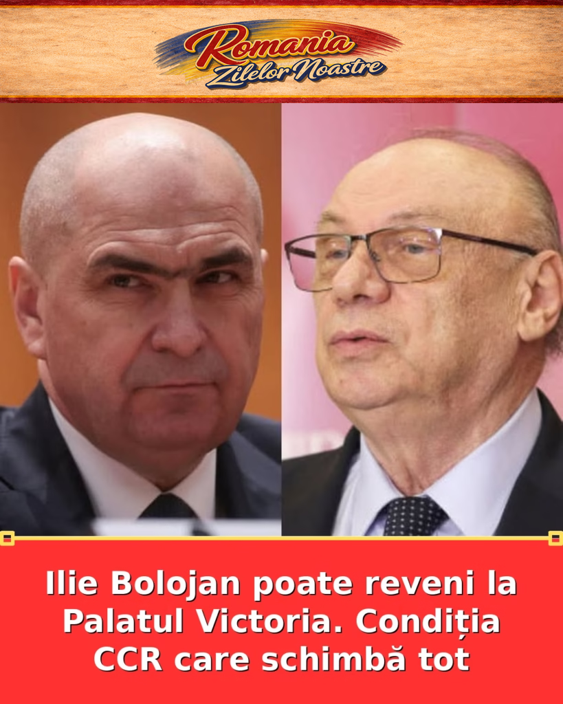 Ilie Bolojan poate reveni la Palatul Victoria. Condiția CCR care schimbă tot