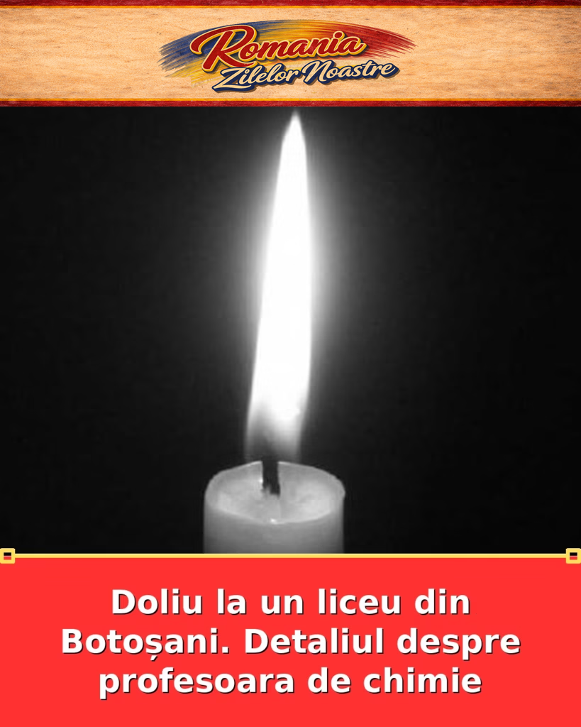 Doliu la un liceu din Botoșani. Detaliul despre profesoara de chimie