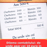 Dilema contabilului: de unde apar cei 10 euro în plus