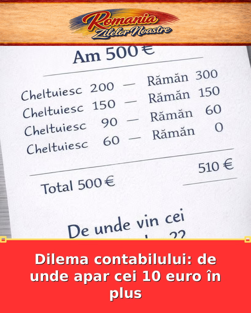 Dilema contabilului: de unde apar cei 10 euro în plus