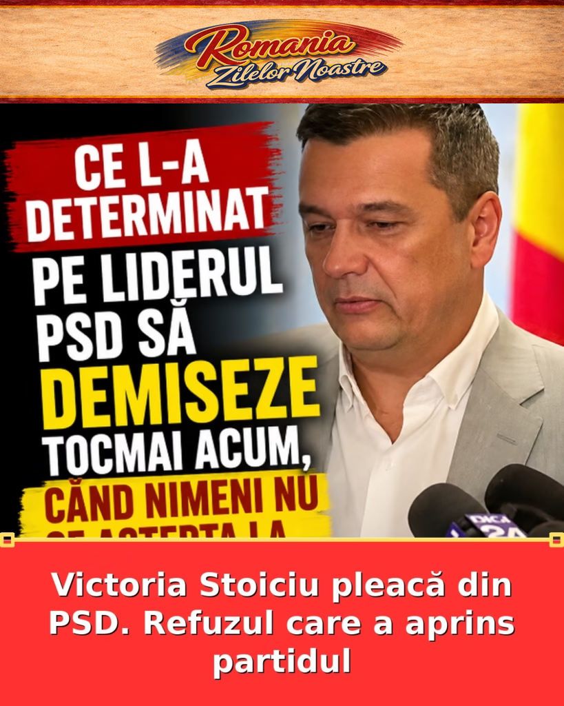 Victoria Stoiciu pleacă din PSD. Refuzul care a aprins partidul