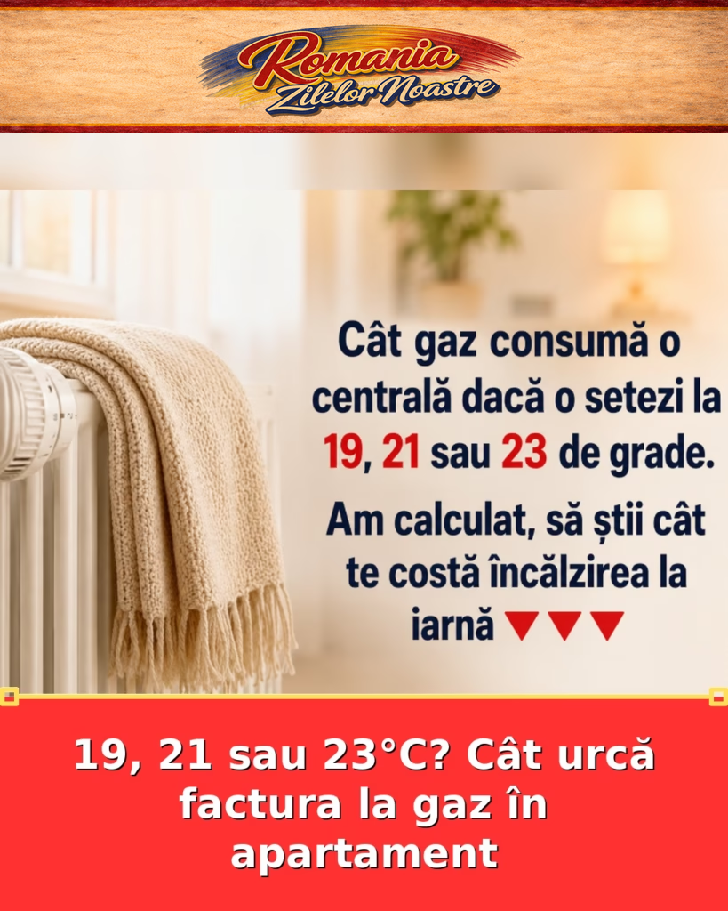 19, 21 sau 23°C? Cât urcă factura la gaz în apartament