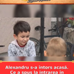 Alexandru s-a întors acasă. Ce a spus la intrarea în curte