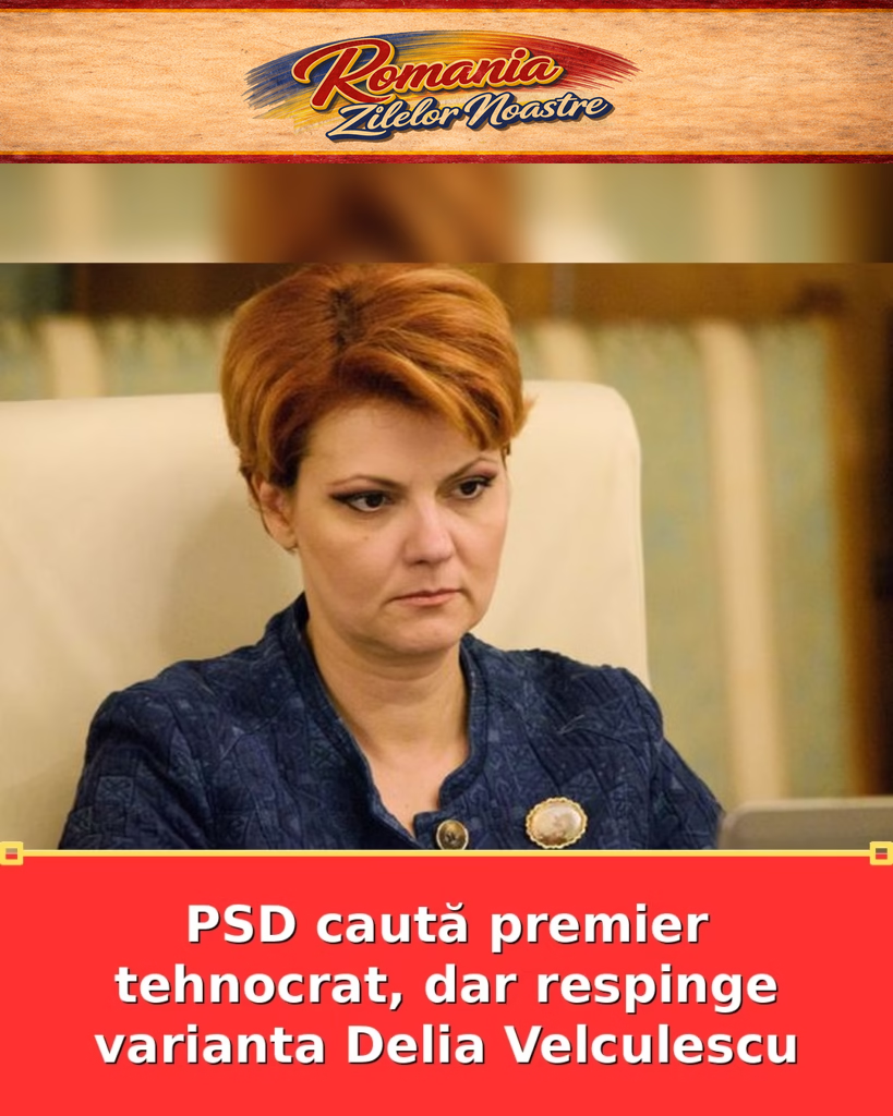PSD caută premier tehnocrat, dar respinge varianta Delia Velculescu