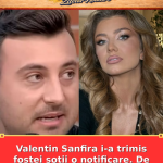 Valentin Sanfira i-a trimis fostei soții o notificare. De ce a făcut-o