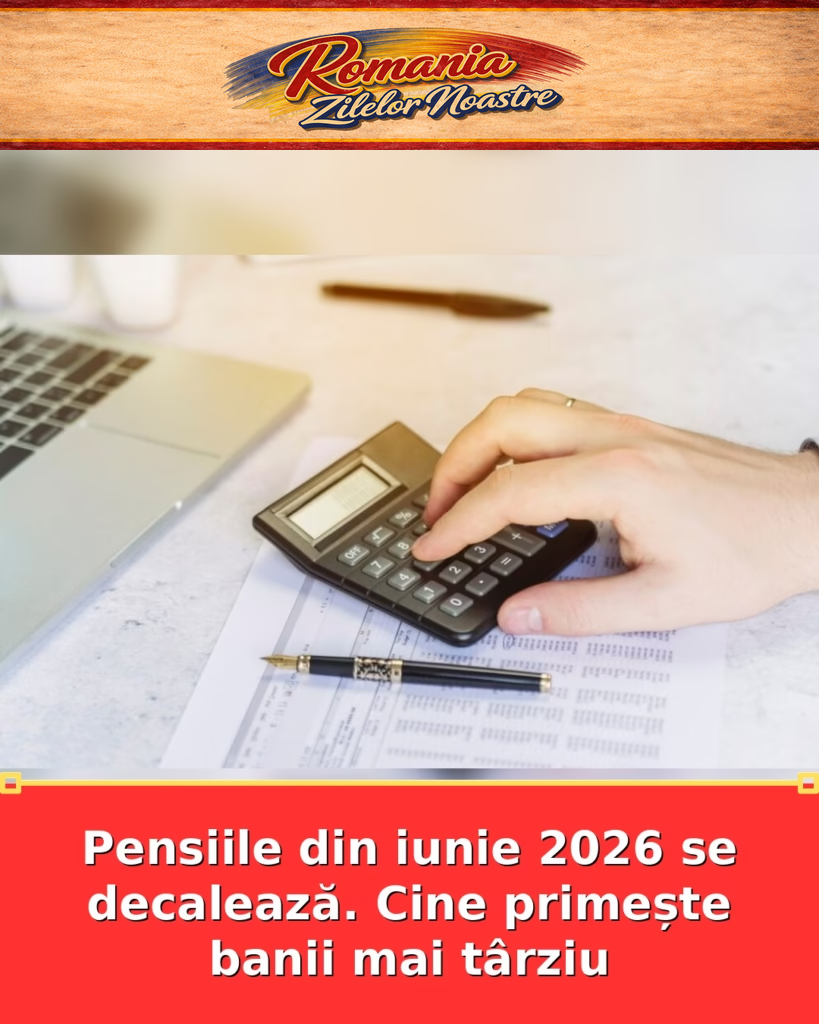 Pensiile din iunie 2026 se decalează. Cine primește banii mai târziu