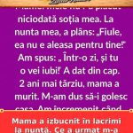 Mama a izbucnit în lacrimi la nuntă. Ce a urmat m-a șocat