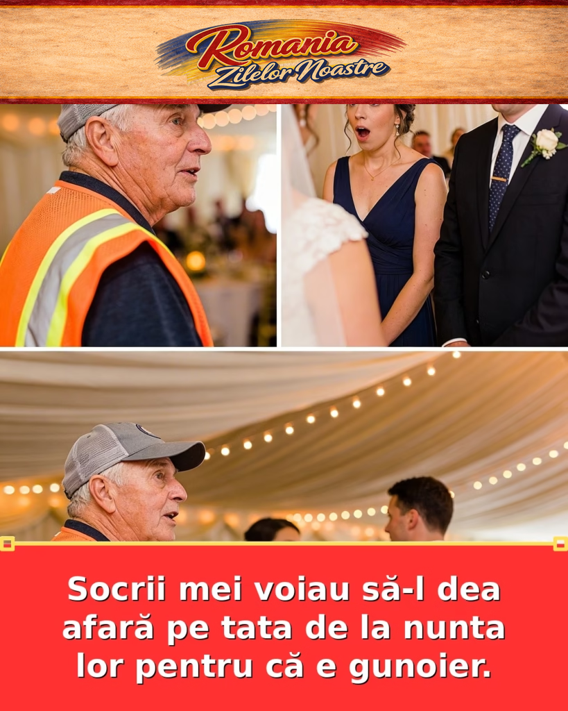 Socrii mei voiau să-l dea afară pe tata de la nunta lor pentru că e gunoier.
