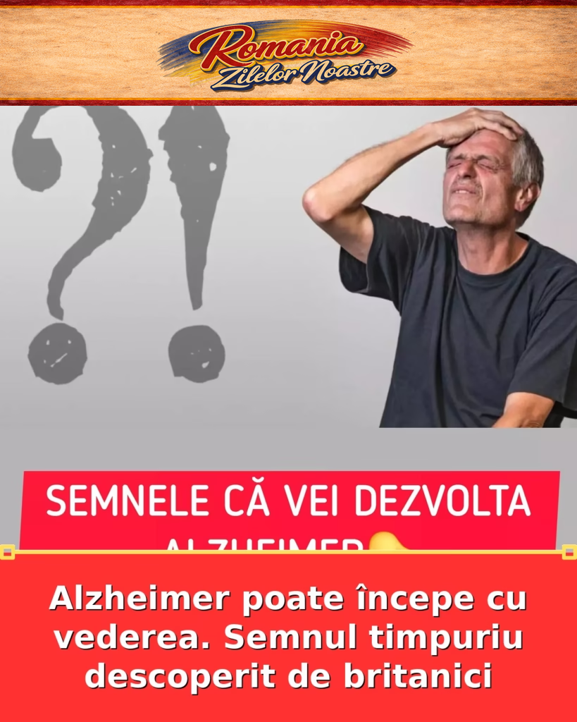 Alzheimer poate începe cu vederea. Semnul timpuriu descoperit de britanici