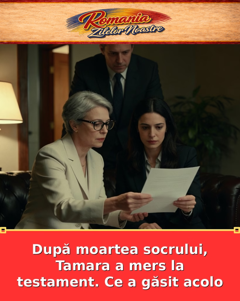 După moartea socrului, Tamara a mers la testament. Ce a găsit acolo