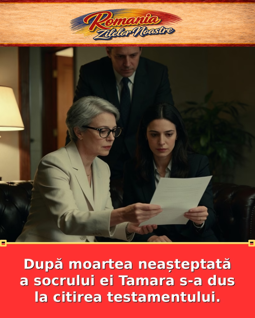 După moartea neașteptată a socrului ei Tamara s-a dus la citirea testamentului.