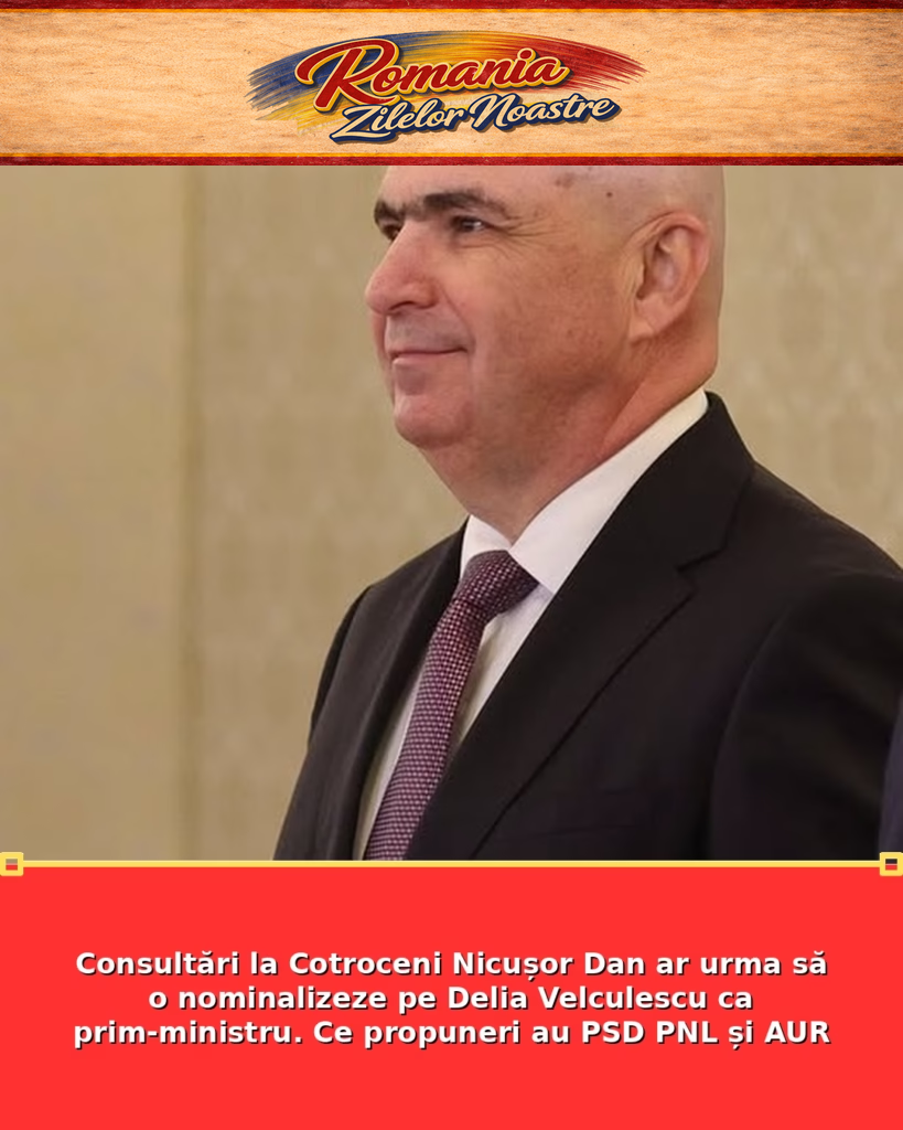 Consultări la Cotroceni Nicușor Dan ar urma să o nominalizeze pe Delia Velculescu ca prim-ministru. Ce propuneri au PSD PNL și AUR