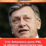 Crin Antonescu pune PNL la alegere: guvernarea sau Bolojan