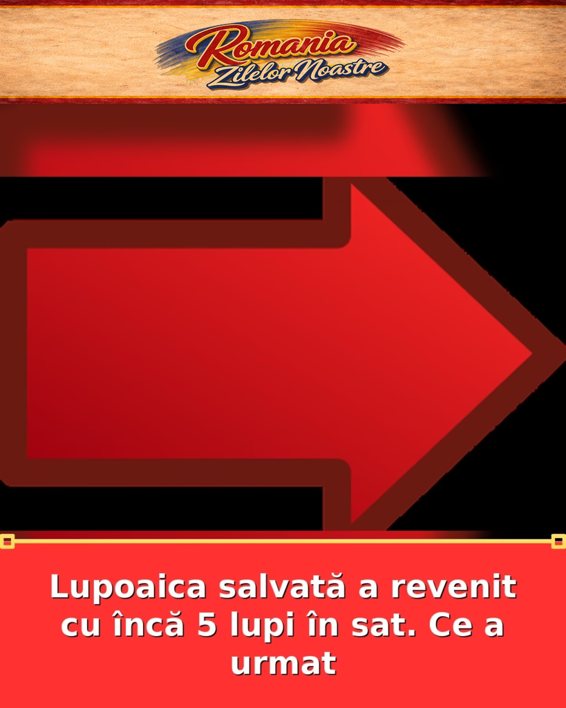 Lupoaica salvată a revenit cu încă 5 lupi în sat. Ce a urmat