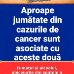 Fumatul și alcoolul, obiceiurile din spatele a aproape jumătate din cancere