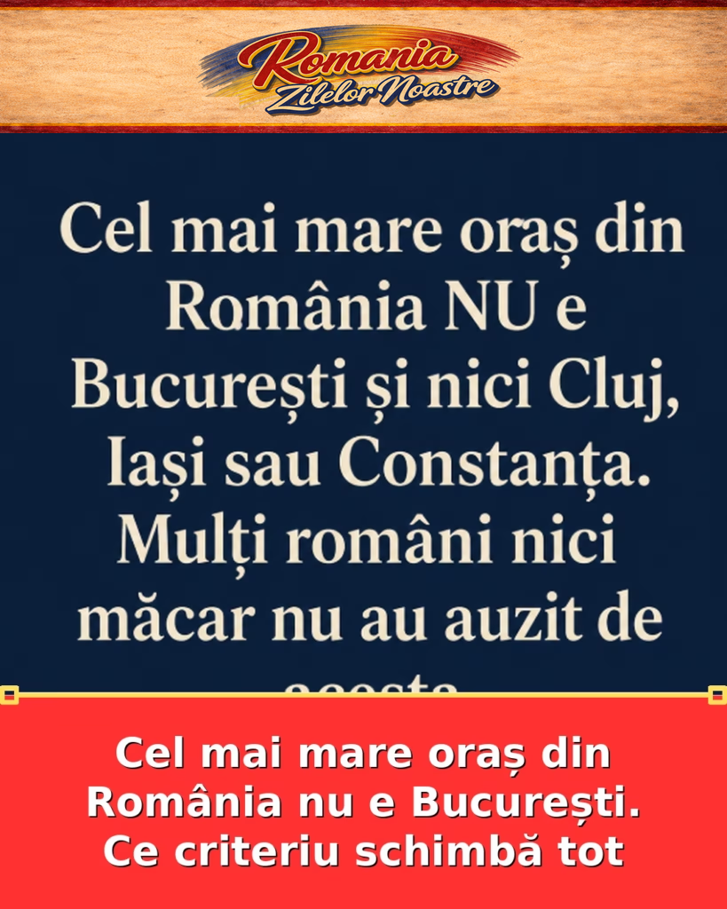 Cel mai mare oraș din România nu e București. Ce criteriu schimbă tot