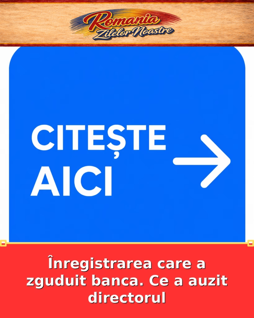 Înregistrarea care a zguduit banca. Ce a auzit directorul