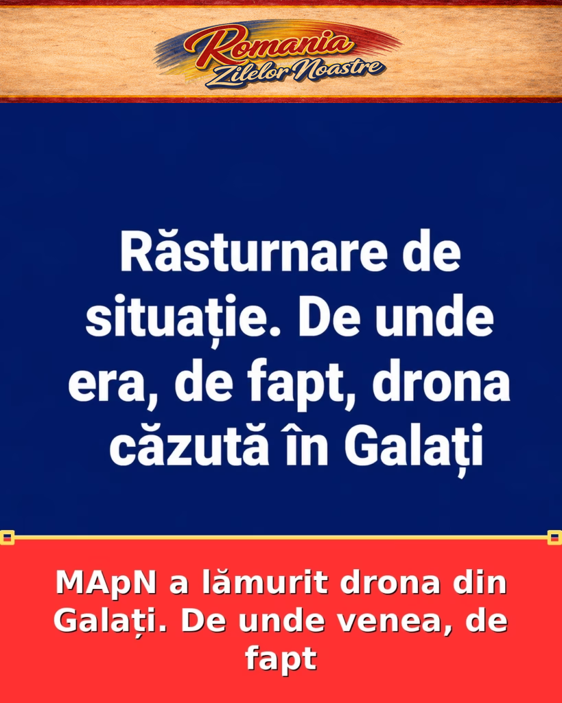 MApN a lămurit drona din Galați. De unde venea, de fapt