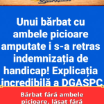 Bărbat fără ambele picioare, lăsat fără indemnizația de handicap