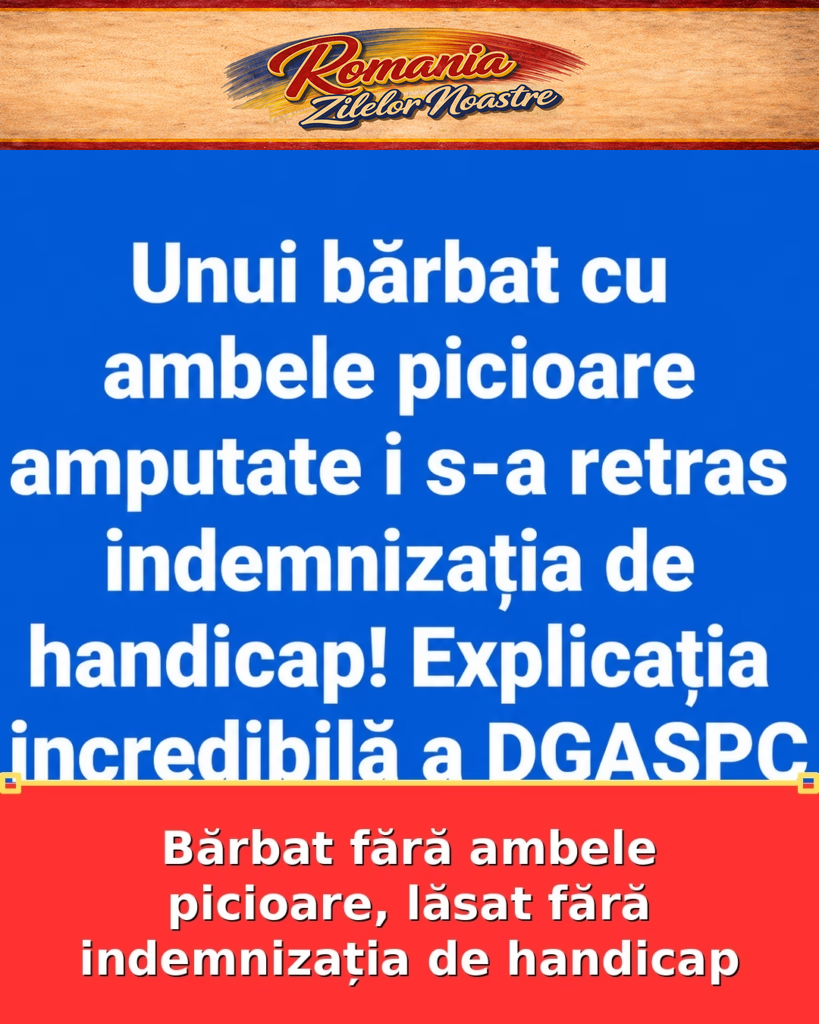 Bărbat fără ambele picioare, lăsat fără indemnizația de handicap