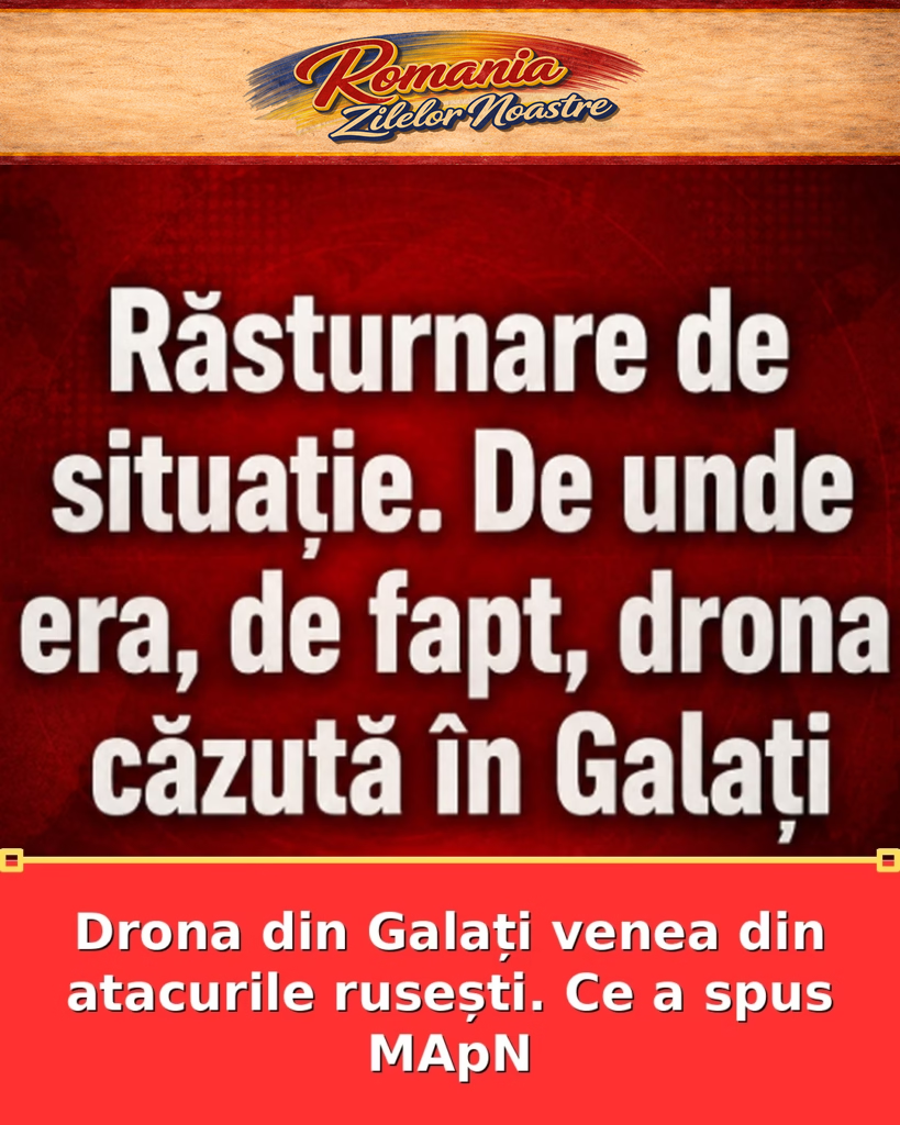 Drona din Galați venea din atacurile rusești. Ce a spus MApN