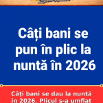 Câți bani se dau la nuntă în 2026. Plicul s-a umflat odată cu meniurile