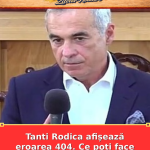Tanti Rodica afișează eroarea 404. Ce poți face acum