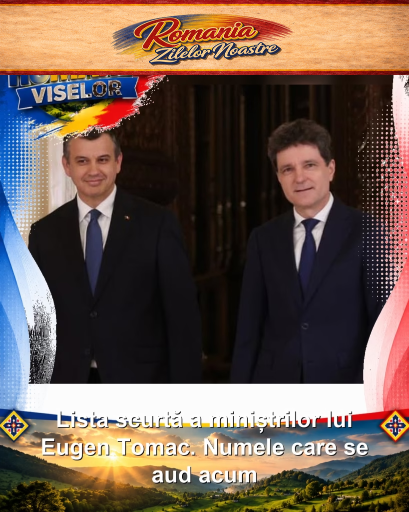 Lista scurtă a miniștrilor lui Eugen Tomac. Numele care se aud acum